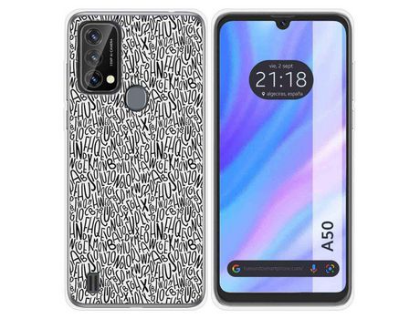 Carcasa para Blackview A50 TUMUNDOSMARTPHONE Dibujos Letras Multicolor
