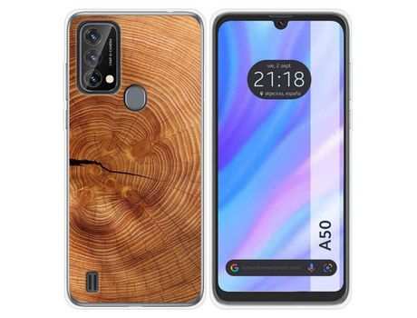 Carcasa para Blackview A50 TUMUNDOSMARTPHONE Dibujos Madera 04 Multicolor