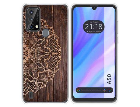Carcasa para Blackview A50 TUMUNDOSMARTPHONE Dibujos Madera 06 Multicolor