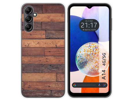 Carcasa para Samsung Galaxy A14 4G / 5G TUMUNDOSMARTPHONE Dibujos Madera 03 Multicolor