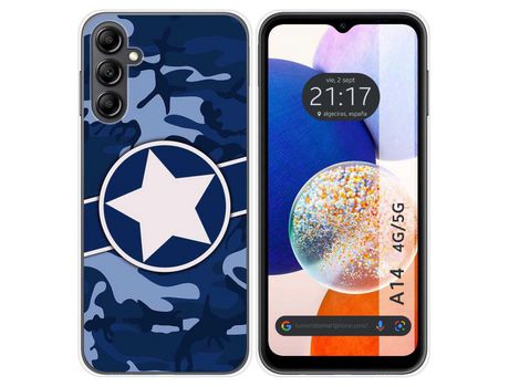 Carcasa para Samsung Galaxy A14 4G / 5G TUMUNDOSMARTPHONE Dibujos Camuflaje 03 Multicolor