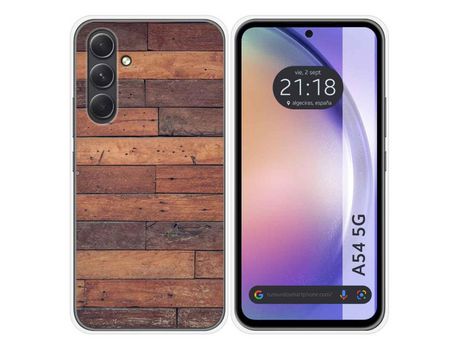 Carcasa para Samsung Galaxy A54 5G TUMUNDOSMARTPHONE Dibujos Madera 03 Multicolor