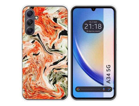 Carcasa para Samsung Galaxy A34 5G TUMUNDOSMARTPHONE Dibujos Mármol 12 Multicolor