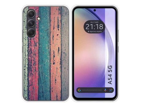 Carcasa para Samsung Galaxy A54 5G TUMUNDOSMARTPHONE Dibujos Madera 10 Multicolor