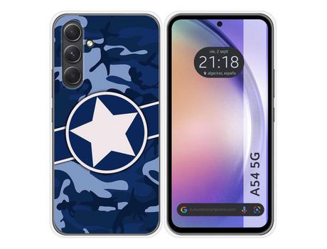 Carcasa para Samsung Galaxy A54 5G TUMUNDOSMARTPHONE Dibujos Camuflaje 03 Multicolor