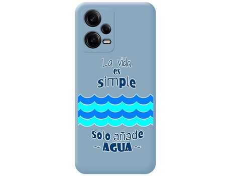 Carcasa para Xiaomi Redmi Note 12 Pro+ Plus 5G TUMUNDOSMARTPHONE Silicona Líquida Dibujos Agua Azul