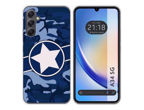 Carcasa para Samsung Galaxy A34 5G TUMUNDOSMARTPHONE Dibujos Camuflaje 03 Multicolor