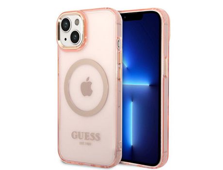 GUESS Funda Airpods 3 Logo Rosa Claro Con Cadena Dorada