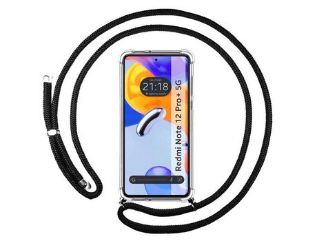 Carcasa para Xiaomi Redmi Note 12 Pro+ Plus 5G TUMUNDOSMARTPHONE Colgante Negro