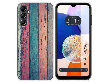 Carcasa para Samsung Galaxy A14 4G / 5G TUMUNDOSMARTPHONE Dibujos Madera 10 Multicolor