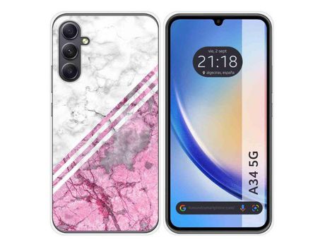 Carcasa para Samsung Galaxy A34 5G TUMUNDOSMARTPHONE Dibujos Mármol 03 Multicolor