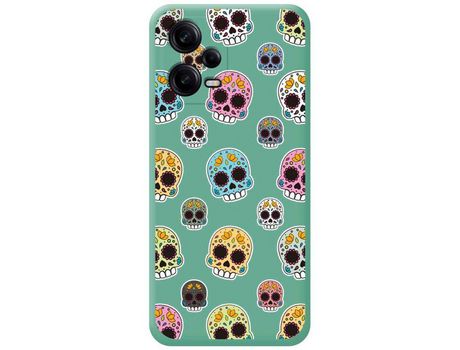 Carcasa para Xiaomi Redmi Note 12 Pro+ Plus 5G TUMUNDOSMARTPHONE Silicona Líquida Dibujos Catrina Verde