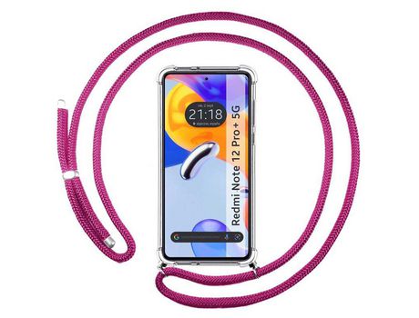 Carcasa para Xiaomi Redmi Note 12 Pro+ Plus 5G TUMUNDOSMARTPHONE Colgante Rosa