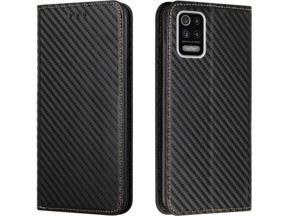 Protector de Pantalla Fibra Ímã Forte para Lg K52 5G HONGWE. Carbono Negro