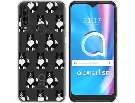 Carcasa Alcatel 1SE 2020 TUMUNDOSMARTPHONE Dibujos Transparente Perros 07 Multicolor