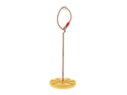Columpio De Disco De Plástico Resistente Con Cuerda De Pe Para Niños, Juguete Para Exteriores, Amarillo