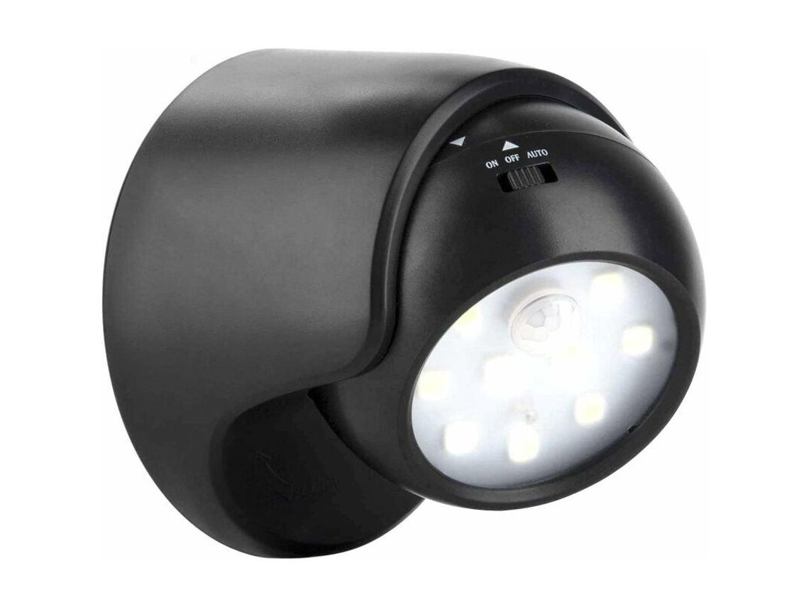 Iluminación De Acento / Iluminación A Pilas – Aplique De Pared Exterior Con Sensor De Movimiento | Rotación E Inclinación De 360 Grados