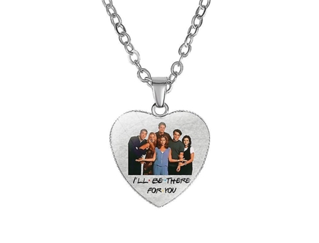 Friends TV Show Collar Collar Marco Corazón Pendientes Mujeres Joya
