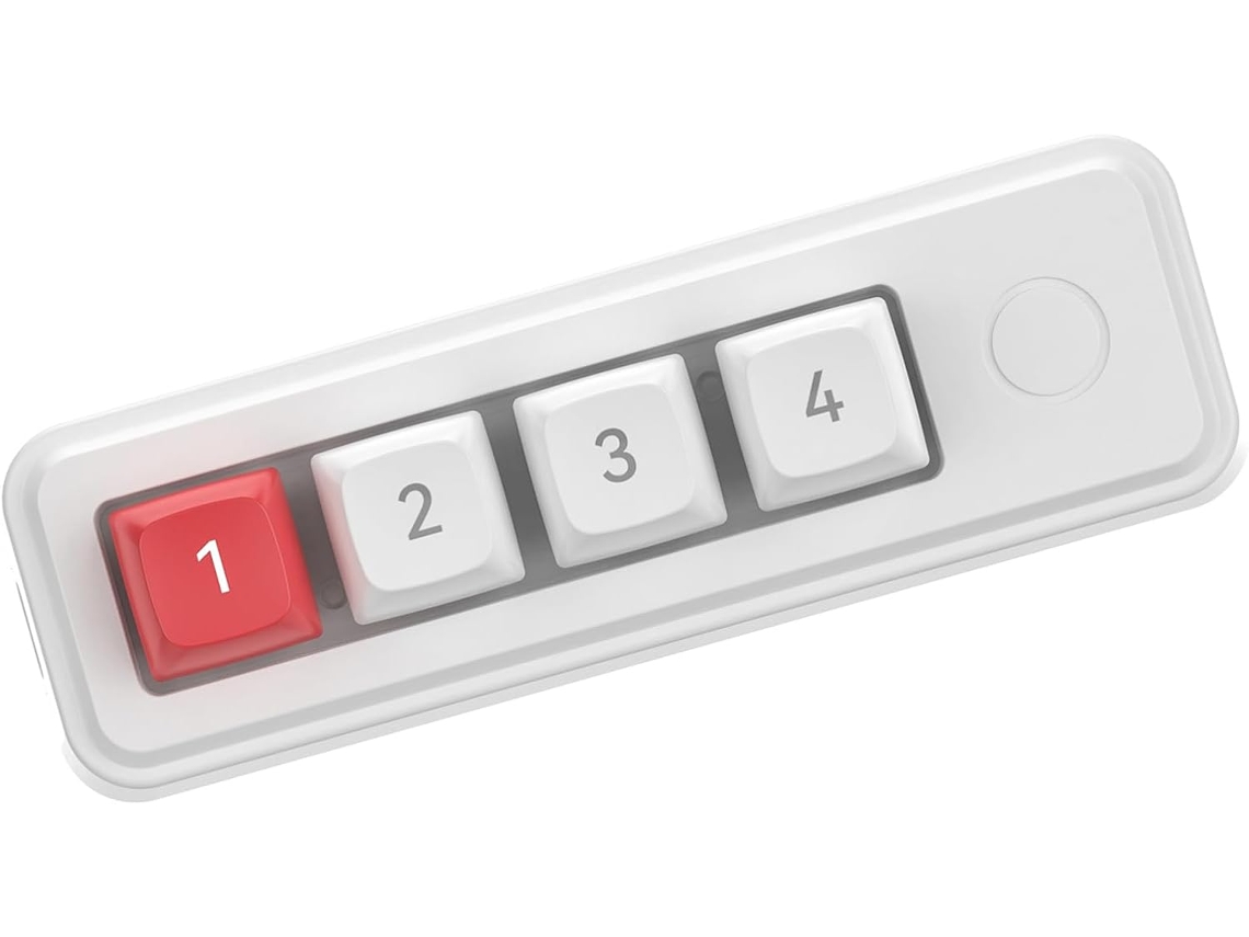 Teclado Compacto Para Juegos De 4 Teclas Con Dos Puertos Usb-c Y Retroiluminación Led.