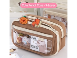 Hermoso Estuche Para Lápices Duradero De Gran Capacidad Con 9 Capas Para Estudiantes, Artistas, Niñas, Niños, Niños, Escuela Y Hogar.