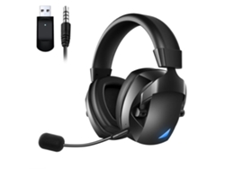 Auriculares para juegos con cable Bluetooth 5.3 2 USB de 4 Ghz con conector con cable de micrófono con cancelación de ruido de YEMAESRE