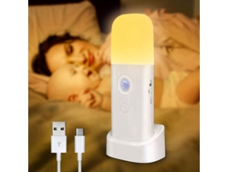 2026-3437-lámpara Nocturna Recargable Linjou Con Sensor De Movimiento, 5 Niveles De Brillo, 2000mah, Luz Cálida Para Niños Y Adultos 1 Pieza
