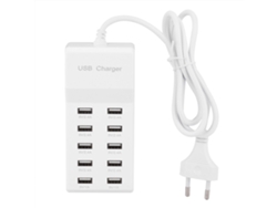 Cargador Usb Inteligente Con 10 Puertos, Carga Rápida, 5v, Para Teléfonos Móviles Y Viajes.