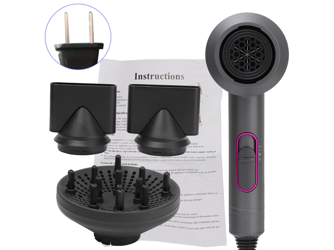 Secador De Pelo Eléctrico Profesional Para Salón Secador De Aire Caliente Y Frío Herramienta De Estilismo 100v