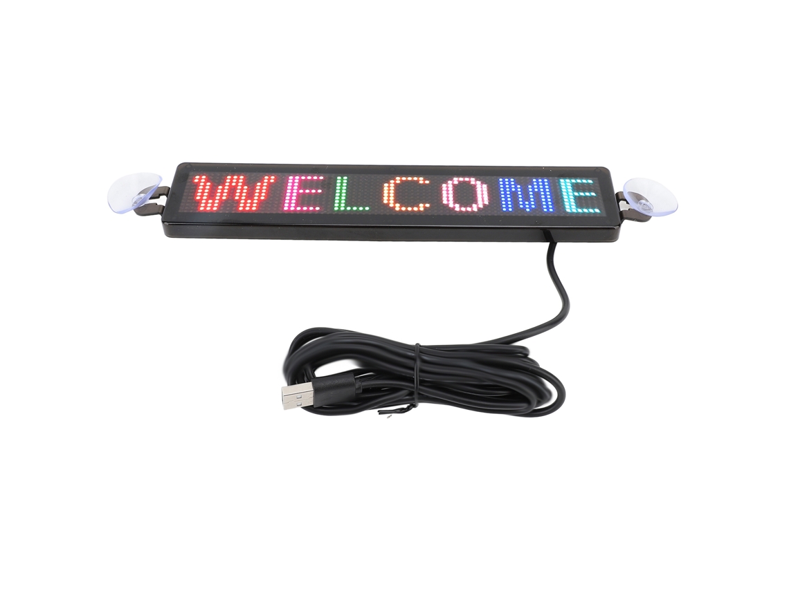 Letrero Led Deslizante De 12x72 Píxeles, 230x50 Mm, Panel Matricial Programable Por Aplicación Bluetooth Para Coches, Bares Y Fiestas.