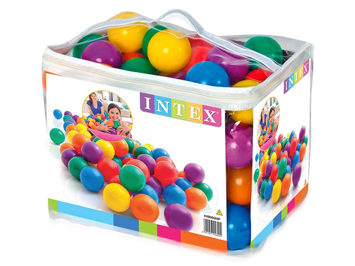 Pack 100 bolas multicolor 8 cm diámetro INTEX