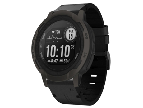 Correa de Reloj Inteligente para Garmin Instinct 2 Correa de Cuero de 22 mm con Hebilla de Acero (Negro)