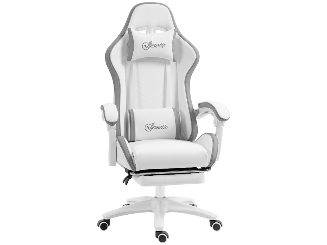 Silla Gaming Ergonómica Reclinable 135 Soporte Lumbar Blanca