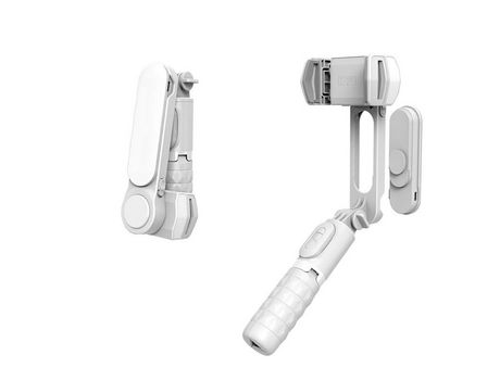 Selfie Stick CHRONUS Luz de relleno multifunción Pértiga telescópica de 69,5 Cm Blanco