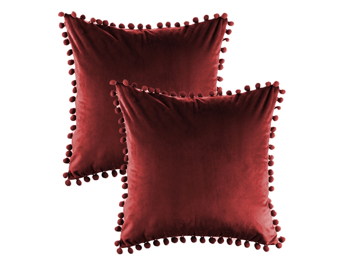 2 Fundas De Almohada De Terciopelo Suave Y Granulado, 45,7 X 45,7 Cm