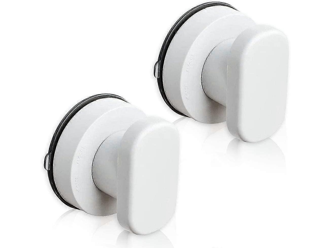2 Manejos De Vidrio Con Ventosas Portátiles Para Cajones Y Mobiliario De Seguridad Resistente Y Reutilizable Blanco