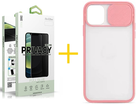 Carcasa + Protector de Pantalla para iPhone 11 Pro SKYHE Rosa Pastel