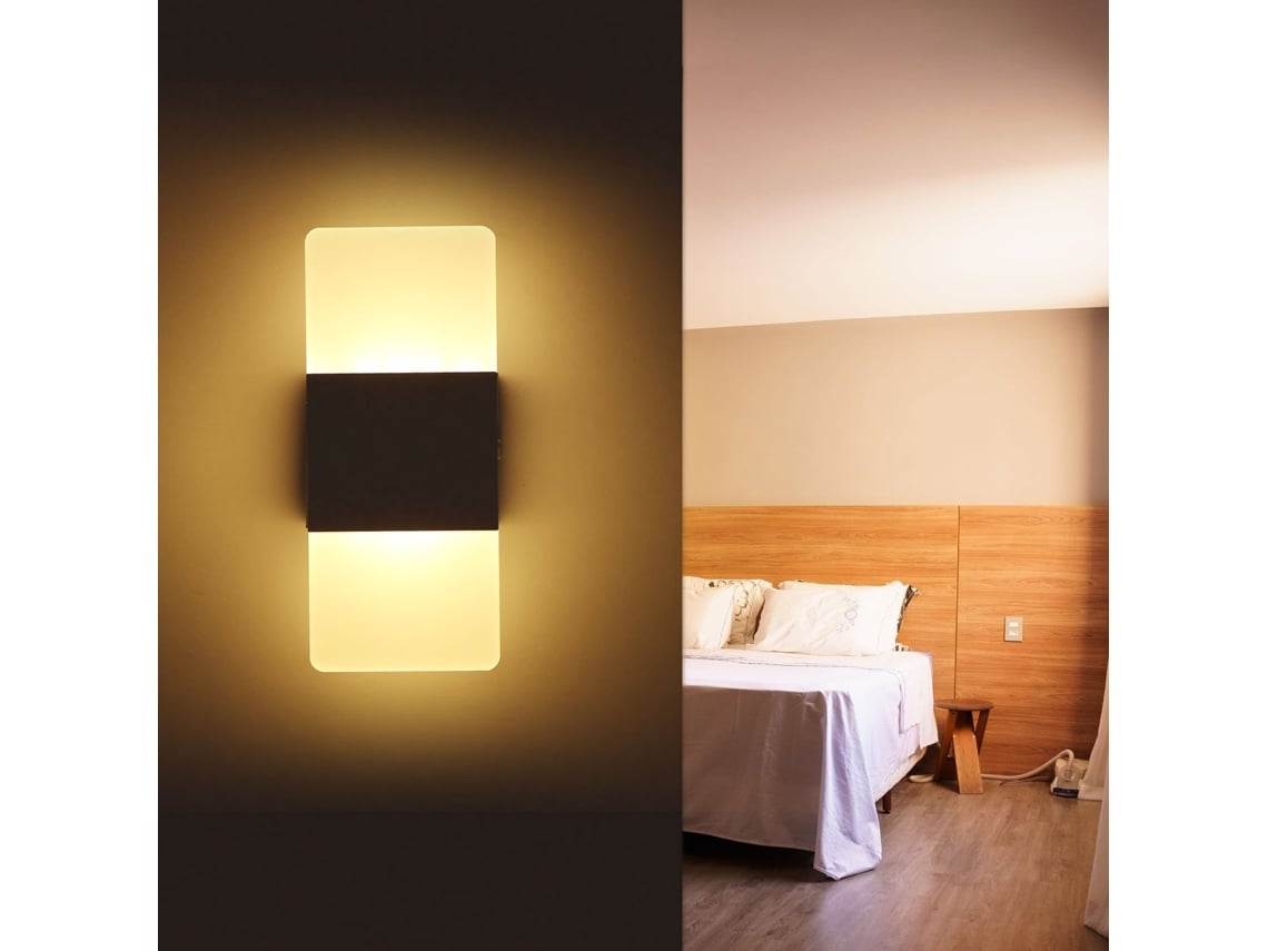 2026-lámpara De Pared L-ed Rectangular Ac85-265v Para Dormitorio Y Pasillo, Fixture De Aluminio Decorativo Hogar