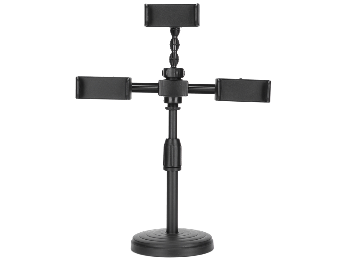 Soporte Universal Para Transmisión En Directo De Teléfono, Telescópico Y Triple, Rotatorio