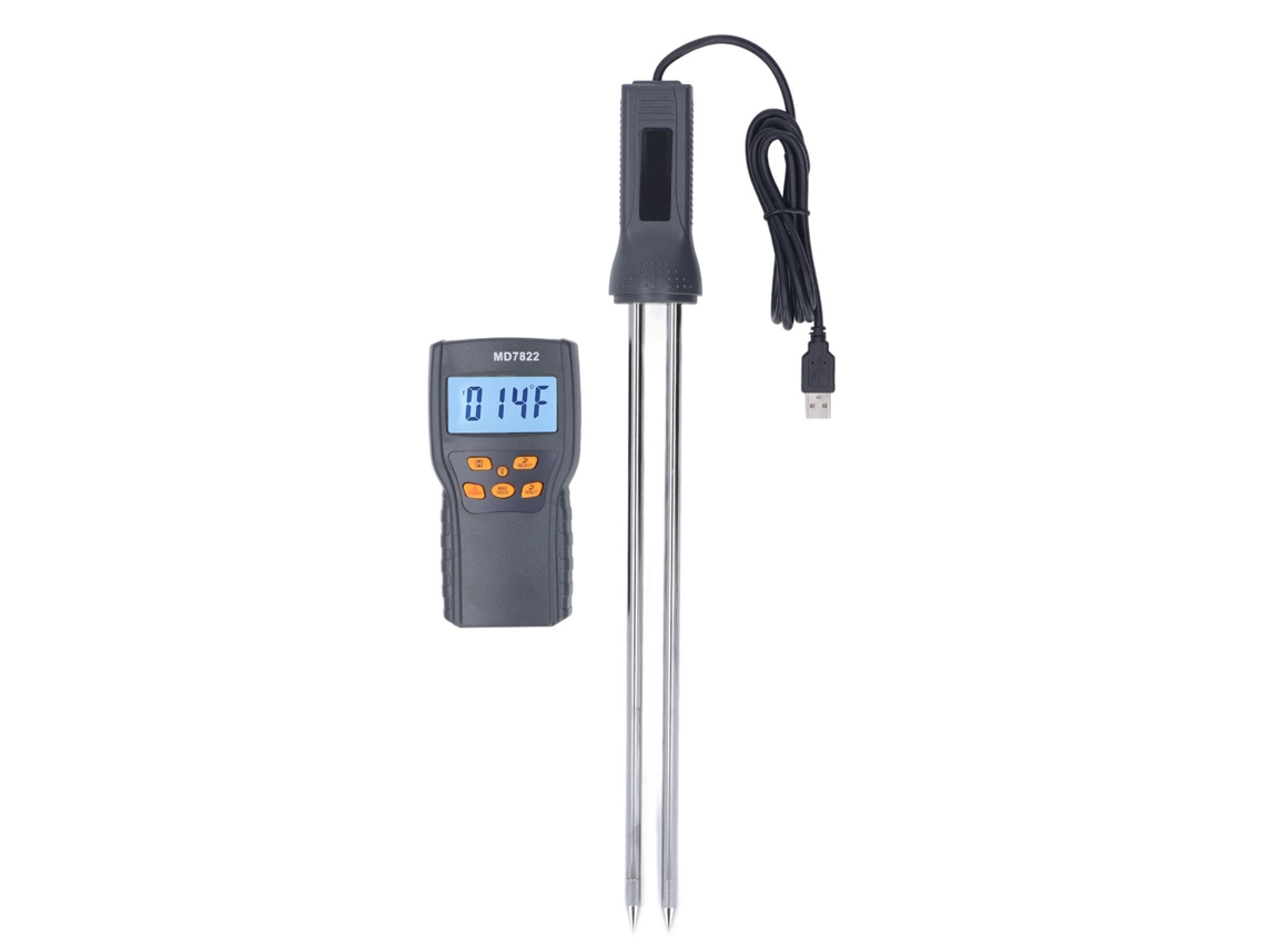 Medidor Portátil De Humedad De Granos, Analizador Digital De Contenido De Agua Con Pantalla Lcd Y Sonda Doble Md7822