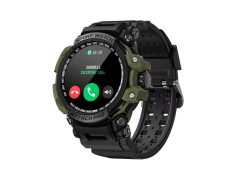 Reloj Inteligente LOKMAT Attack Pro Esfera Verde 44Mm Correa Tpu Smartwatch