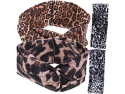 Conjunto De 4 Diademas Con Estampado De Leopardo: Turbantes Transpirables Para Deportes, Maquillaje, Yoga Y Cuidado Facial.