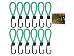 12 Ganchos Elásticos Para Toldos, Campamentos Y Acampadas, Cords Resistentes Con Ganchos De Goma