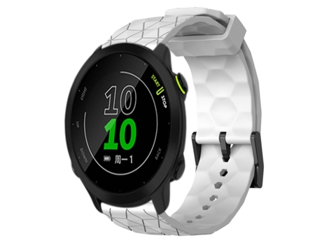 Correa de reloj inteligente para Garmin Forerunner 158 20 mm Patrón de fútbol de silicona de color sólido (blanco)