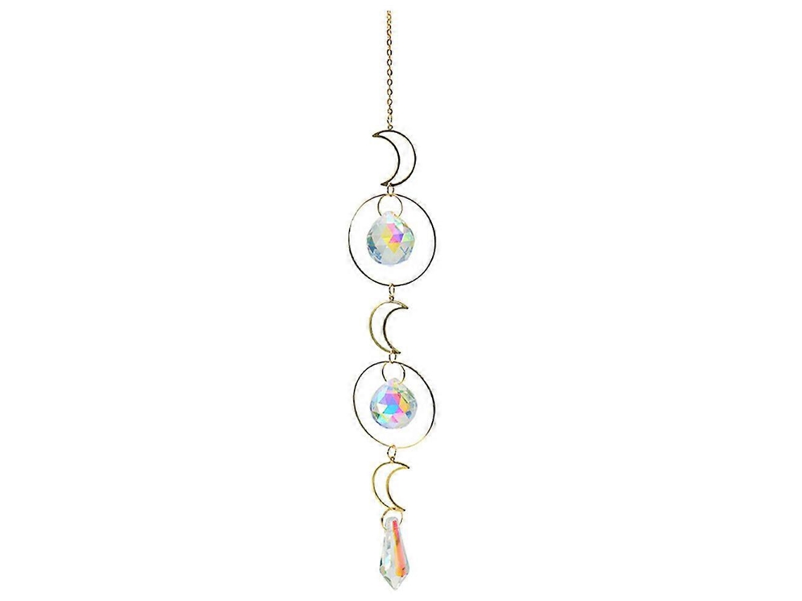 Colgante de bola de cristal prismático para colgar, atrapasol en forma de arcoíris, decoración para el hogar.