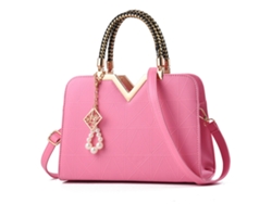 Bolso Bandolera Elegante De Piel Sintética De Gran Capacidad Para Mujer Con Dije, Ideal Para El Trabajo Y Citas.