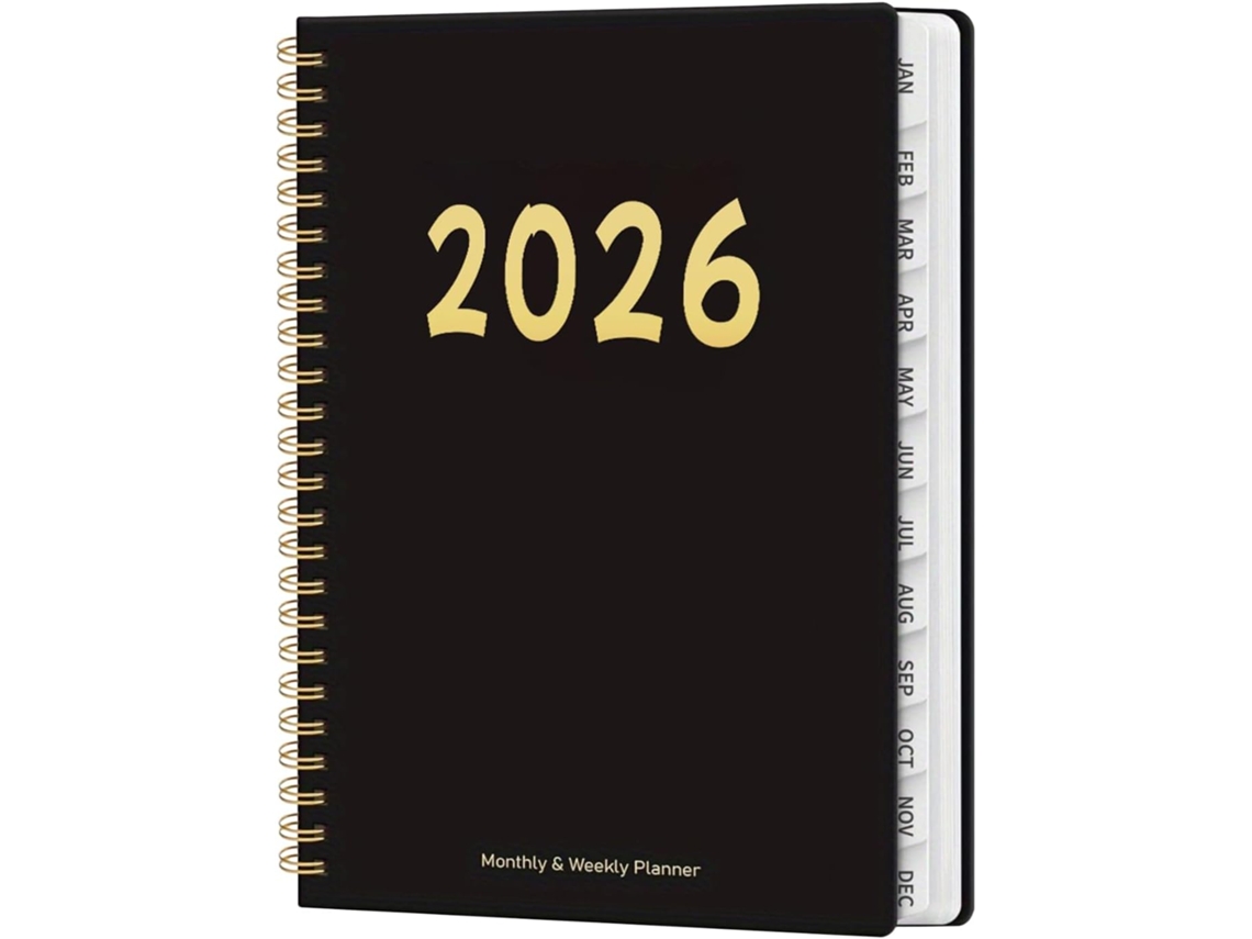Agenda Mensual 2026 - De 12 Páginas 2026 Con Vistas Semanales Y Mensuales Para La Escuela