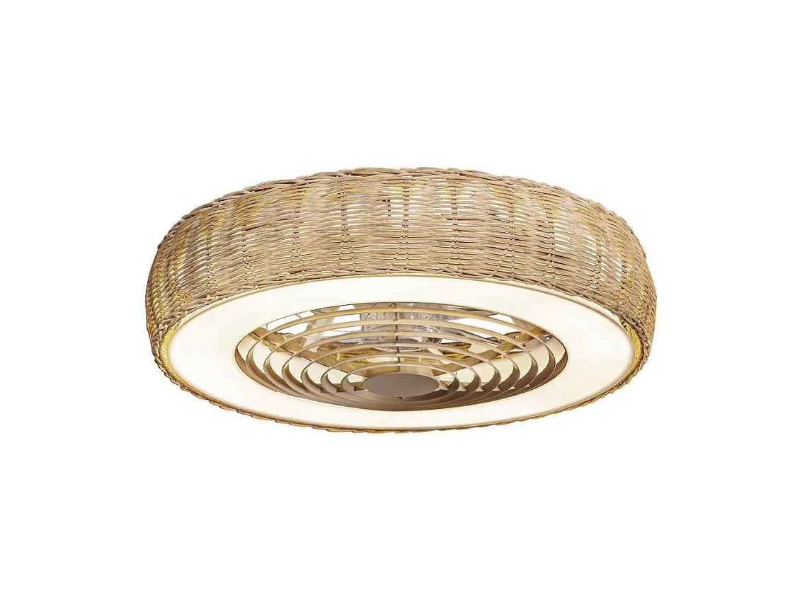 Ventilador DC KILIMANJARO beige 3 temperatura led dimable 65 cm MANTRA