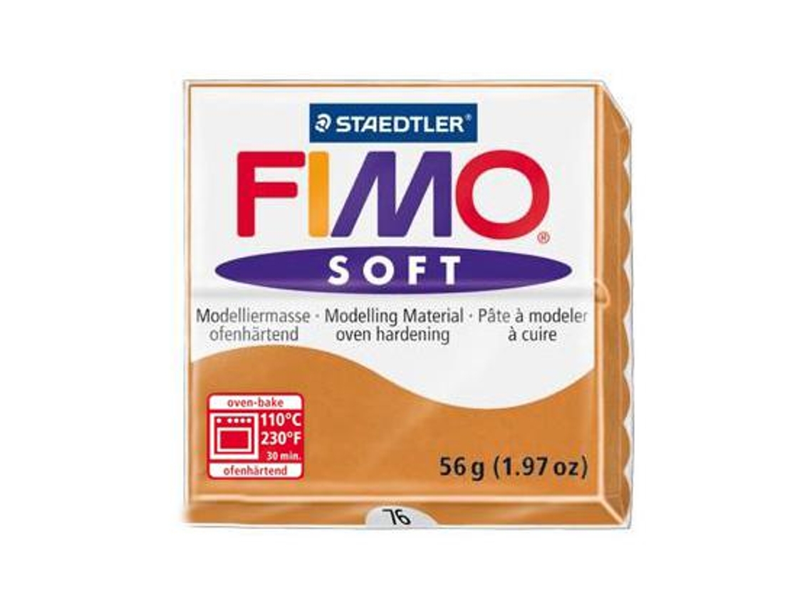 Pasta Para Modelar Staedtler Fimo Soft 56 Gr Cor Coñac