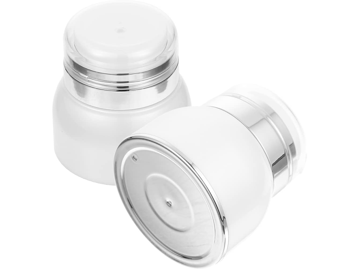 Frascos de viaje con dispensador de bomba, envases airless para loción, 2 unidades de 50 g, para cosméticos y Vayotoy