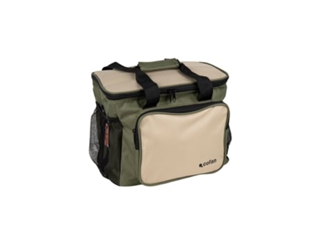 COFAN Bolsa térmica Nevera portátil para alimentos Correa ajustable Adecuada para pícnic, playa, oficina, viaje Color: verde y beige Medidas: 35 x ...